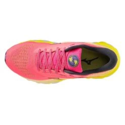 Mizuno Women's Wave Sky 7 Running Shoe - High/Vis Pink/Ombre Blue - Regular (B) -Optimal Sportswear Store 411413 1VRE 04