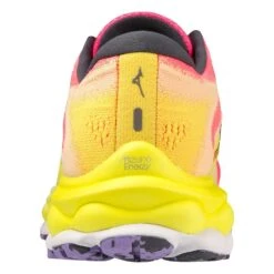 Mizuno Women's Wave Sky 7 Running Shoe - High/Vis Pink/Ombre Blue - Regular (B) -Optimal Sportswear Store 411413 1VRE 05