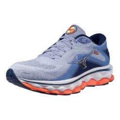 Mizuno Women's Wave Sky 7 Running Shoe - Blue Heron/Silver - Regular (B) -Optimal Sportswear Store 411413 6Q73 07