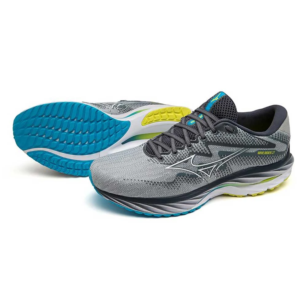 Mizuno Men's Wave Rider 27 Running Shoe - Pearl Blue/White - Regular (D) 13 Mizuno Men's Wave Rider 27 Running Shoe - Pearl Blue/White - Regular (D) - Image 11