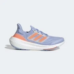 ADIDAS Women's Ultraboost Light Running Shoe - Blue Dawn/Coral Fusion/Blue Fusion - Regular (B)