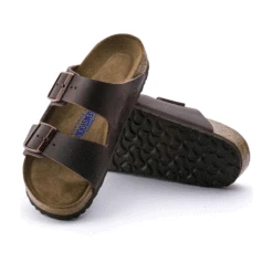 Birkenstock Arizona Soft Footbed Habana Dark Brown Oiled Leather Sandal- Regular/Wide 9 Birkenstock Arizona Soft Footbed Habana Dark Brown Oiled Leather Sandal- Regular/Wide -Optimal Sportswear Store 452761 sole