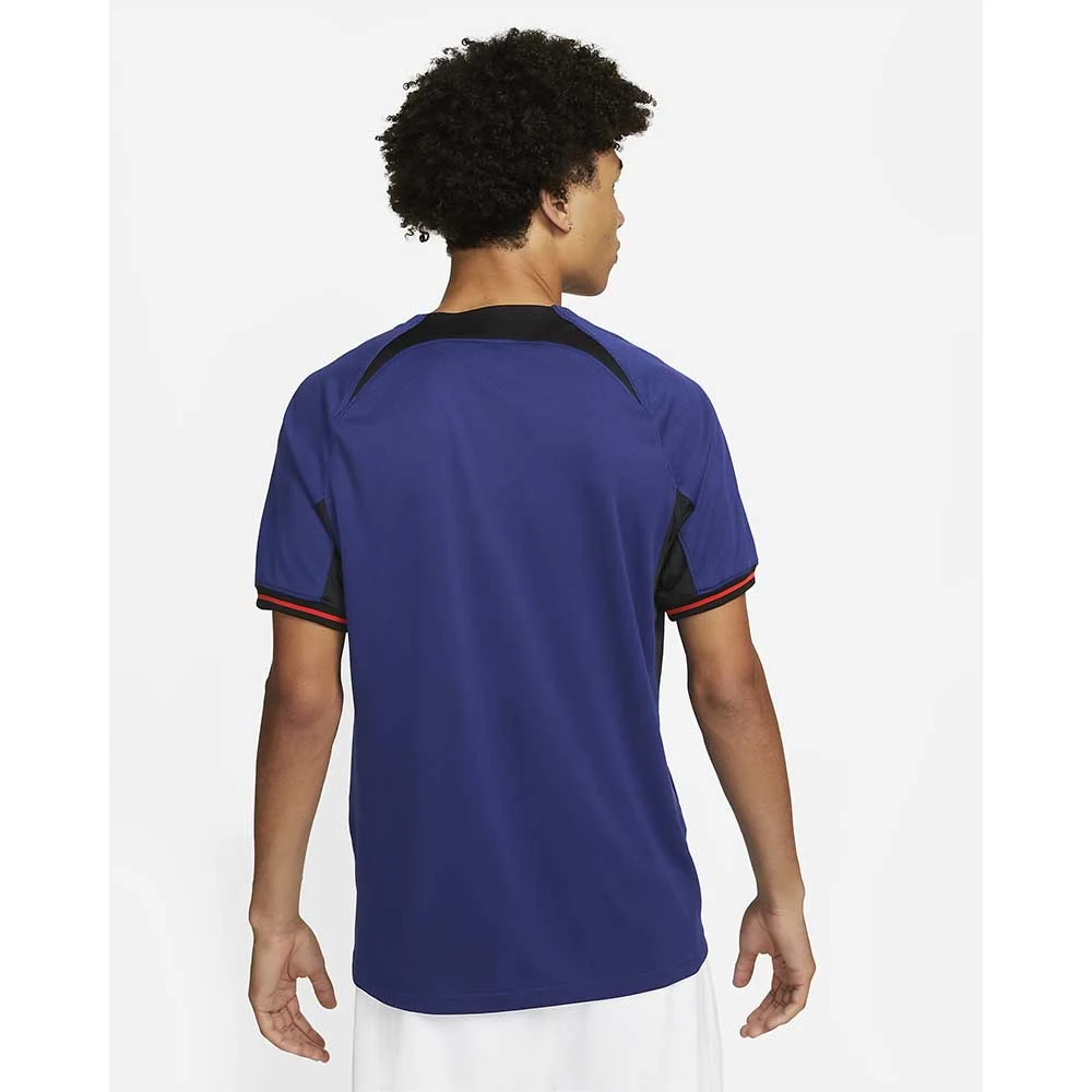 Men's Nike Netherlands 2022/23 DF Stadium Away Jersey - Deep Royal/Black 6 Men's Nike Netherlands 2022/23 DF Stadium Away Jersey - Deep Royal/Black - Image 4