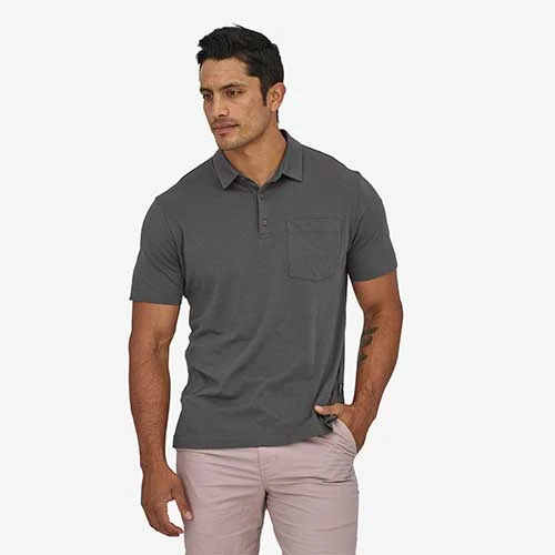 Patagonia Men's Cotton In Conversion Lightweight Polo - Forge Grey 4 Patagonia Men's Cotton In Conversion Lightweight Polo - Forge Grey - Image 2