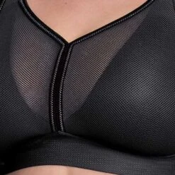 Women's AIR CONTROL DELTAPAD - Maximum Support Sports Bra- Anthracite -Optimal Sportswear Store 5544 408 01 1