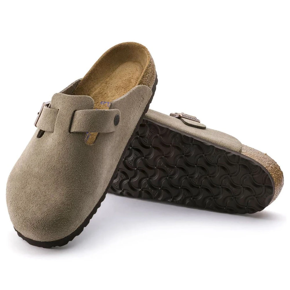 Birkenstock Boston Soft Footbed Taupe Suede- Regular/Wide 5 Birkenstock Boston Soft Footbed Taupe Suede- Regular/Wide - Image 3