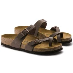 Birkenstock Mayari Suede Mocha Birko-Flor® Nubuck Sandal- Regular/Wide -Optimal Sportswear Store 71063 pair