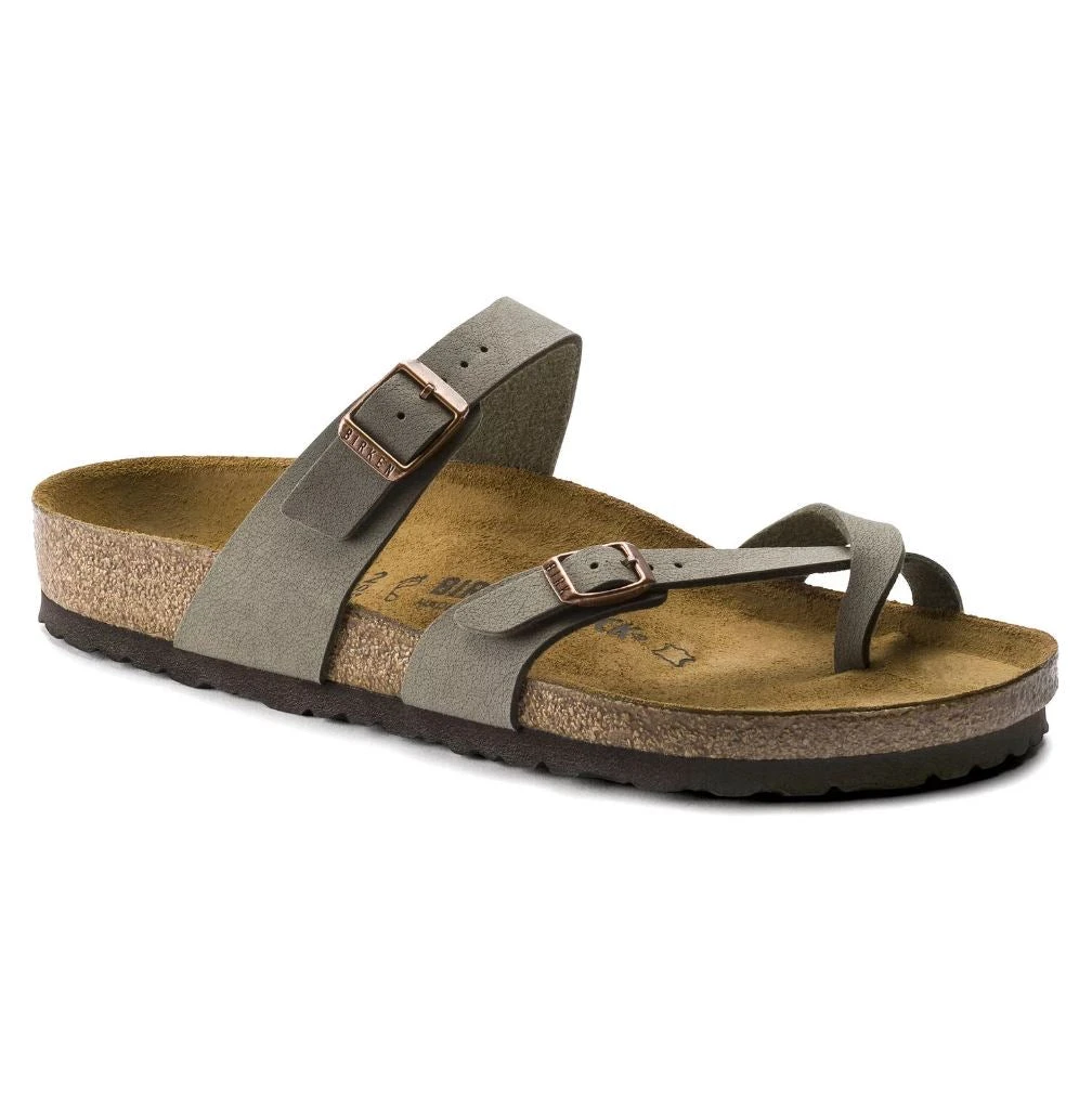 Birkenstock Mayari Cork Stone Birko-Flor Nubuck Sandal- Regular/Wide 3 Birkenstock Mayari Cork Stone Birko-Flor Nubuck Sandal- Regular/Wide