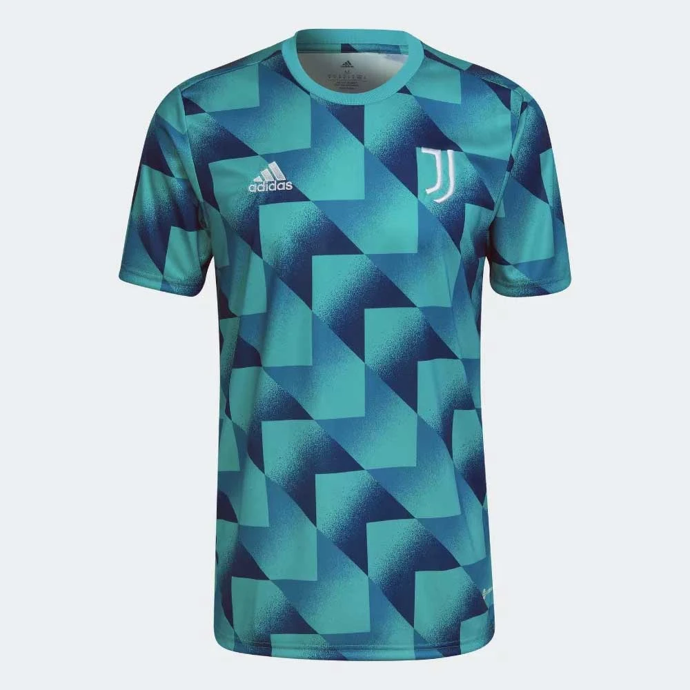 ADIDAS Men's Juventus 22/23 Pre Match Shirt - Hi-Res Aqua/Active Teal 3 ADIDAS Men's Juventus 22/23 Pre Match Shirt - Hi-Res Aqua/Active Teal