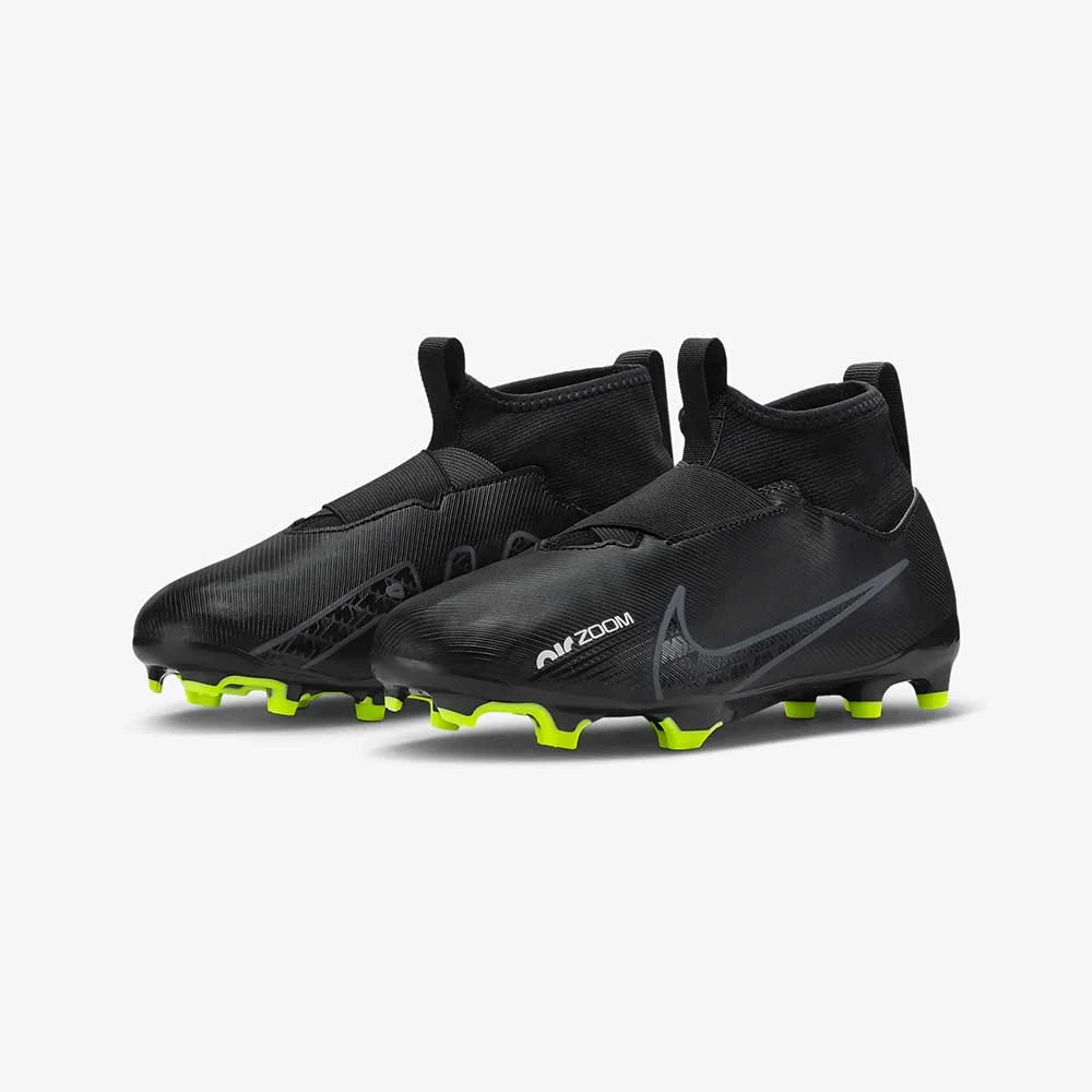 Nike Youth Zoom Mercurial Superfly 9 Academy FG Soccer Shoe/MG - Black/Dk Smoke 4 Nike Youth Zoom Mercurial Superfly 9 Academy FG Soccer Shoe/MG - Black/Dk Smoke - Image 2