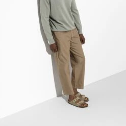 Birkenstock Arizona Soft Footbed Taupe Suede Leather Sandal - Taupe- Regular/Wide -Optimal Sportswear Store 951303 f look m