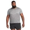 Men's Nike Dri-FIT Rise 365 Short Sleeve Running Top - Black/Heather/Reflective Silver -Optimal Sportswear Store AURORA CZ9184 011 PHSYM008 2000