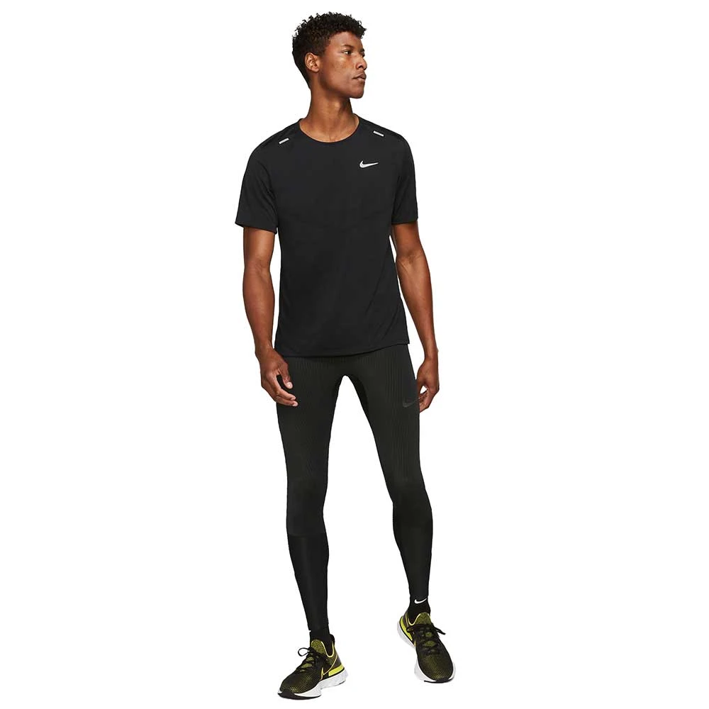 Men's Nike Rise 365 Dri-FIT Short-Sleeve Running Top- Black 5 Men's Nike Rise 365 Dri-FIT Short-Sleeve Running Top- Black - Image 3