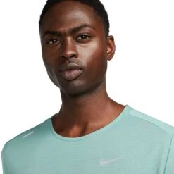 Men's Nike Rise 365 Dri-FIT Short-Sleeve Running Top - Mineral -Optimal Sportswear Store AURORA CZ9184 310 PHSYM001 2000