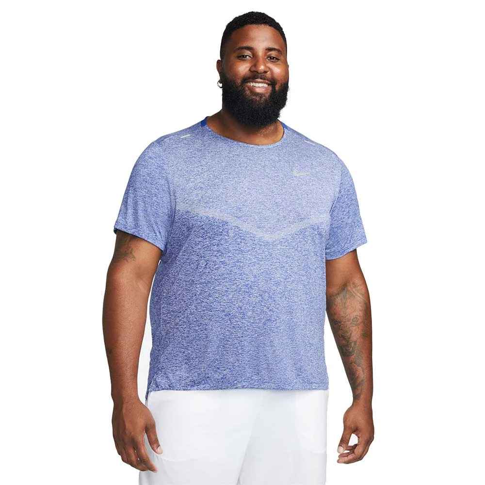Men's Nike Dri-FIT Rise 365 Short Sleeve Running Top - Game Royal/Heather/Reflective Silver 3 Men's Nike Dri-FIT Rise 365 Short Sleeve Running Top - Game Royal/Heather/Reflective Silver