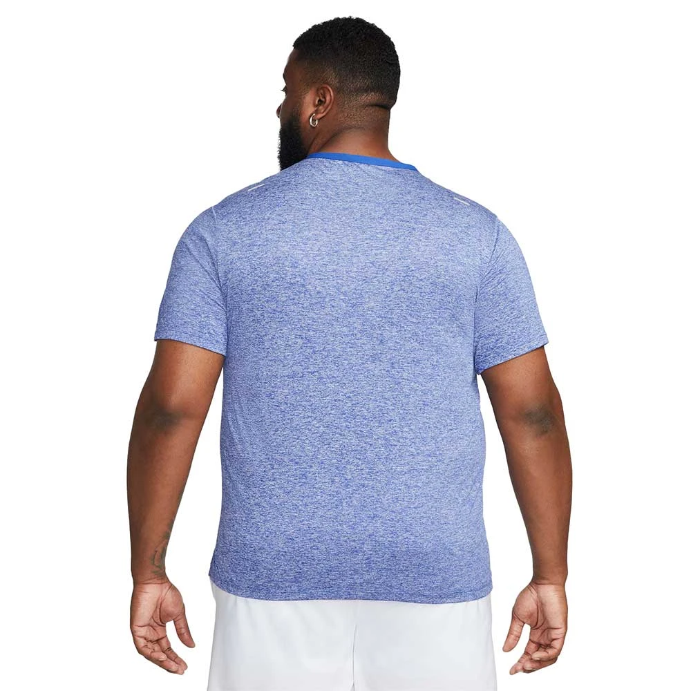Men's Nike Dri-FIT Rise 365 Short Sleeve Running Top - Game Royal/Heather/Reflective Silver 6 Men's Nike Dri-FIT Rise 365 Short Sleeve Running Top - Game Royal/Heather/Reflective Silver - Image 4