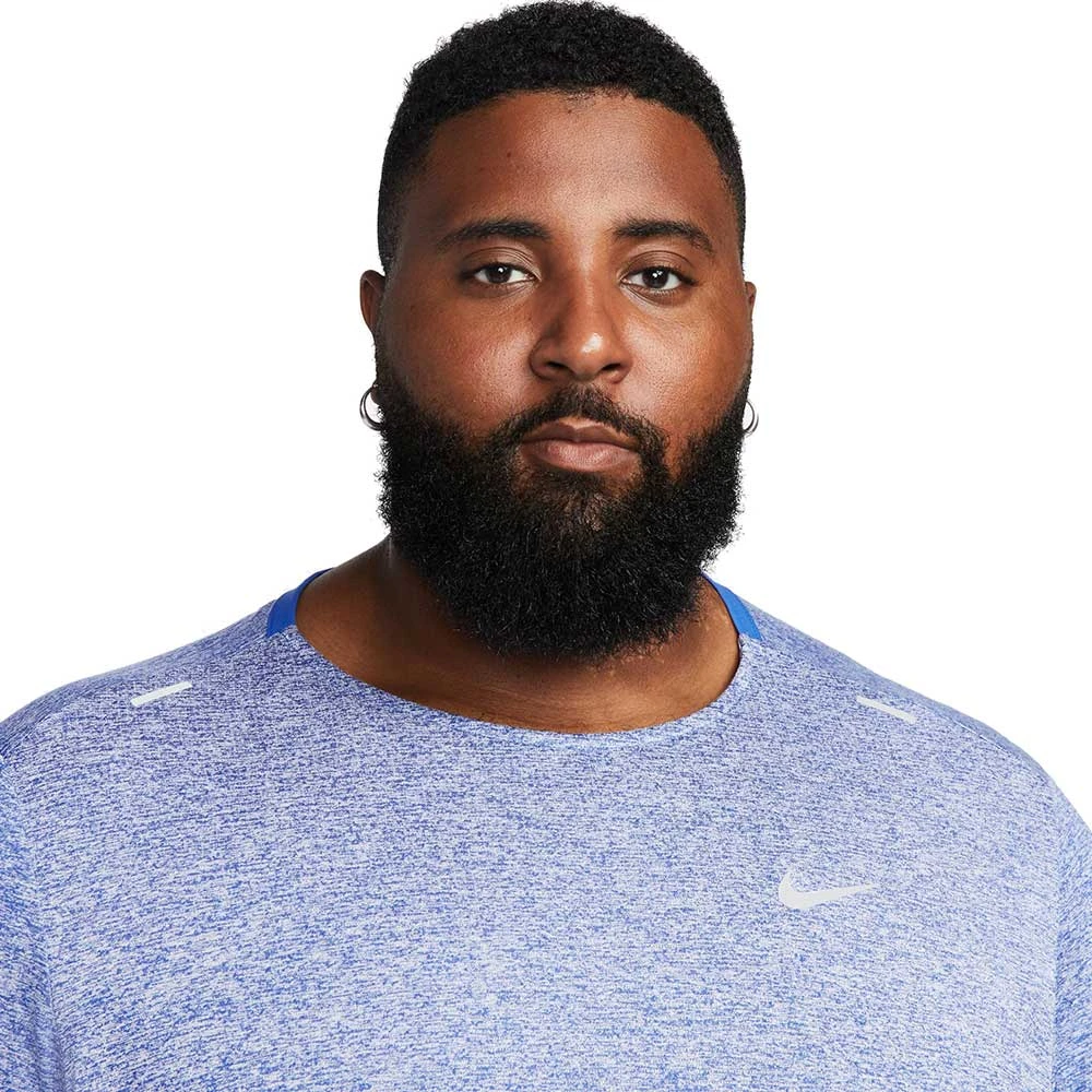 Men's Nike Dri-FIT Rise 365 Short Sleeve Running Top - Game Royal/Heather/Reflective Silver 4 Men's Nike Dri-FIT Rise 365 Short Sleeve Running Top - Game Royal/Heather/Reflective Silver - Image 2