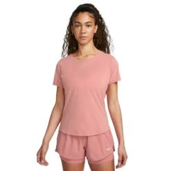 Women's Nike Dri-FIT UV One Luxe Standard Fit Short-Sleeve Top - Red Stardust