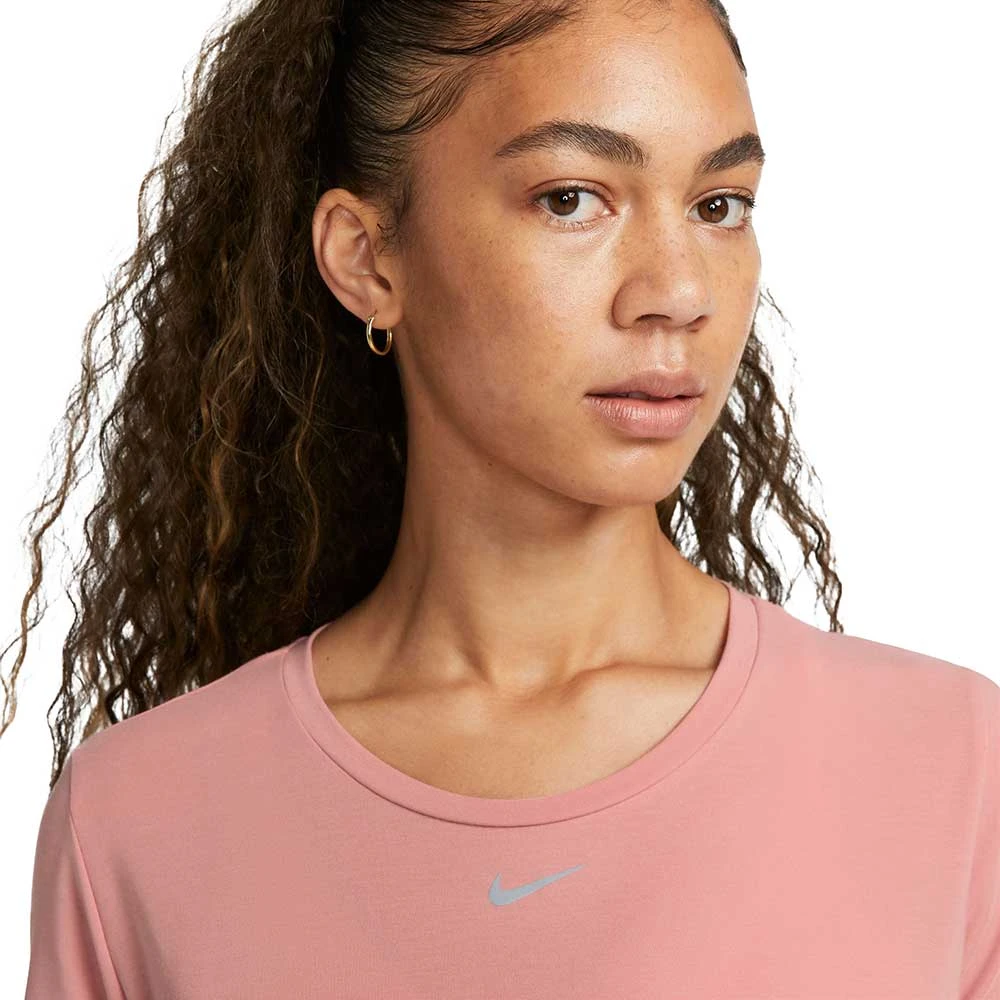 Women's Nike Dri-FIT UV One Luxe Standard Fit Short-Sleeve Top - Red Stardust 8 Women's Nike Dri-FIT UV One Luxe Standard Fit Short-Sleeve Top - Red Stardust - Image 6