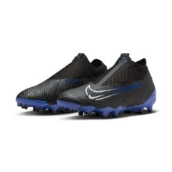 Nike Phantom GX Academy Dynamic Fit MG Soccer Cleat - Black/Chrome-Hyper Royal- Regular (D) -Optimal Sportswear Store AURORA DD9472 040 PHCFH001 2000