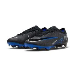 Nike Zoom Mercurial Vapor 15 Elite FG Soccer Cleat- Black/Chrome-Hyper Blue- Regular (D) -Optimal Sportswear Store AURORA DJ4978 040 PHCFH001 2000