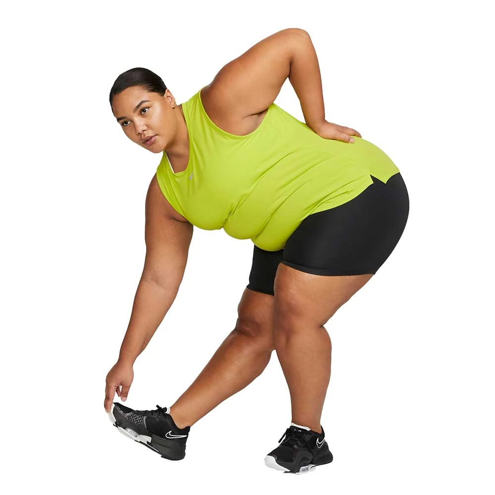 Women's Nike Dri-Fit One Luxe Standard Fit Tank- Bright Cactus 4 Women's Nike Dri-Fit One Luxe Standard Fit Tank- Bright Cactus - Image 2