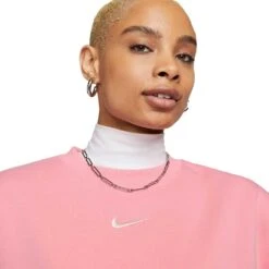 Women's Nike Phoenix Fleece Oversized Crew - Coral Chalk -Optimal Sportswear Store AURORA DQ5761 611 PHSYM001 2000