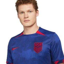 Men's USMNT 2023 Stadium Away Nike Dri-FIT Soccer Jersey - Hyper Royal/Loyal Blue/Speed Red/Speed Red -Optimal Sportswear Store AURORA DR3971 405 PHSYM001 2000