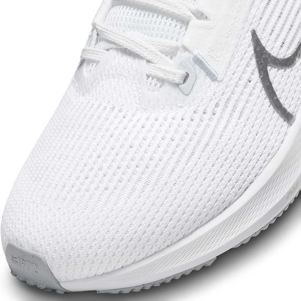 Nike Women's Air Zoom Pegasus 40 Running Shoe- White/Metallic Silver/Pure Platinum- Regular (B) 10 Nike Women's Air Zoom Pegasus 40 Running Shoe- White/Metallic Silver/Pure Platinum- Regular (B) - Image 8