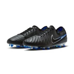 Nike Tiempo Legend 10 Elite FG Soccer Cleat - Black/Chrome-Hyper Blue- Regular (D) -Optimal Sportswear Store AURORA DV4328 040 PHCFH001 2000