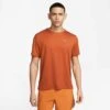 Men's Nike Dri-Fit Uv Miler Short Sleeve Top - Dark Russet -Optimal Sportswear Store AURORA DV9315 246 PHSFM001 2000 1