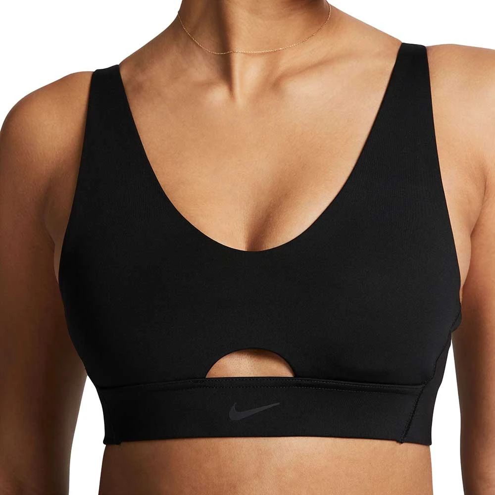 Women's Nike Indy Plunge Cutout Bra - Black/Dark Smoke Grey 5 Women's Nike Indy Plunge Cutout Bra - Black/Dark Smoke Grey - Image 3