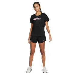 Women's Nike One Dri-Fit Mid Rise 3in Short - Black 10 Women's Nike One Dri-Fit Mid Rise 3in Short - Black -Optimal Sportswear Store AURORA DX6010 010 PHSYM004 2000