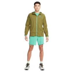 Men's Nike Trail Lightweight Jacket - Olive Flak/Spring Green -Optimal Sportswear Store AURORA DX6883 368 PHSYM006 2000 1