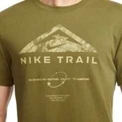 Men's Nike Dri-Fit Run Trail Tee- Olive Flak -Optimal Sportswear Store AURORA DZ2727 368 PHSYM002 2000 2