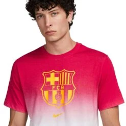 Nike Men's FC Barcelona Crest Tee - White/Noble Red/Deep Royal Blue/Amarillo -Optimal Sportswear Store AURORA FJ1705 100 PHSYM001 2000 1
