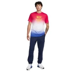 Nike Men's FC Barcelona Crest Tee - White/Noble Red/Deep Royal Blue/Amarillo -Optimal Sportswear Store AURORA FJ1705 100 PHSYM002 2000 1