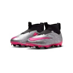 Nike Jr. Zoom Mercurial Superfly 9 Academy XXV MG Soccer Cleats- Metallic Silver/Hyper Pink- Regular (D) -Optimal Sportswear Store AURORA FJ2032 060 PHCFH001 2000