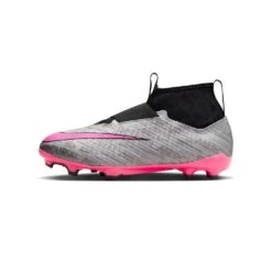 Youth Nike Jr. Zoom Mercurial Superfly 9 Pro XXV FG Soccer Cleats - Metallic Silver/Hyper Pink - Regular (D) -Optimal Sportswear Store AURORA FJ2034 060 PHSLH000 2000 1