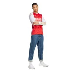 ADIDAS Arsenal FC Home LS Jersey - Betsca,White -Optimal Sportswear Store Arsenal 23 24 Long Sleeve Home Jersey Red HZ2085 25 model