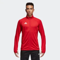 ADIDAS Men's Tiro 17 Training Jacket - Power Red/Black/White -Optimal Sportswear Store BQ8196