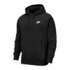 Men's Nike Sportswear Club Fleece Pullover Hoodie - Black/Black/White -Optimal Sportswear Store BV2654 010 PHSFH001 2000