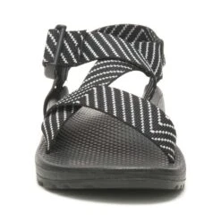 Chaco Women's Mega Z Cloud Sandal- Vibin Black/White - Regular (B) -Optimal Sportswear Store CHAW JCH109492 032222 S23 090 1