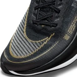 Nike Women's ZoomX Vaporfly Next % 2 Racing Shoe - Black/White/Metallic Gold Coin - Regular (B) -Optimal Sportswear Store CU4123 001 PHSYD001 1500