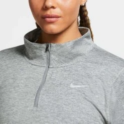 Nike Women's 1/2 Zip Running Top - Smoke Grey/Lt Smoke Grey -Optimal Sportswear Store CZ2849 084 PHSYM003 1