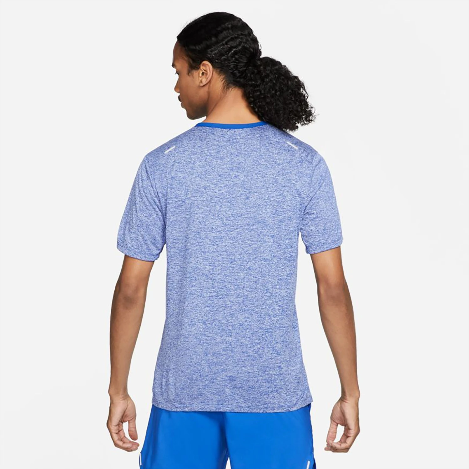 Men's Nike Dri-FIT Rise 365 Short Sleeve Running Top - Game Royal/Heather/Reflective Silver 8 Men's Nike Dri-FIT Rise 365 Short Sleeve Running Top - Game Royal/Heather/Reflective Silver - Image 6
