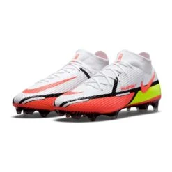 Nike Unisex Phantom GT2 Elite Dynamic Fit FG Soccer Shoes - White/Bright Crimson/Volt - Regular (D) -Optimal Sportswear Store CZ9889 167 PHCFH001 2000