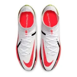 Nike Unisex Phantom GT2 Elite Dynamic Fit FG Soccer Shoes - White/Bright Crimson/Volt - Regular (D) -Optimal Sportswear Store CZ9889 167 PHCTH001 2000