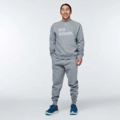 Cotopaxi Men's Do Good Organic Crew Sweatshirt - Heather Grey -Optimal Sportswear Store Crew Sweatshirt Do Good Heather Grey 7