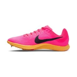Unisex Nike Zoom Rival Track And Field Distance Spikes- Hyper Pink/Black/Laser Orange - Regular (D) -Optimal Sportswear Store DC8725 600 PHSLH001 1